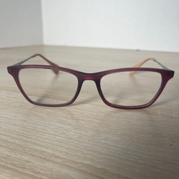 Ray-Ban RB7053 5526 Red Square Eyeglasses READ Frames Only 54-17-140 - Picture 2 of 12